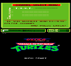 Teenage Mutant Ninja Turtles (PlayChoice-10) Title Screen